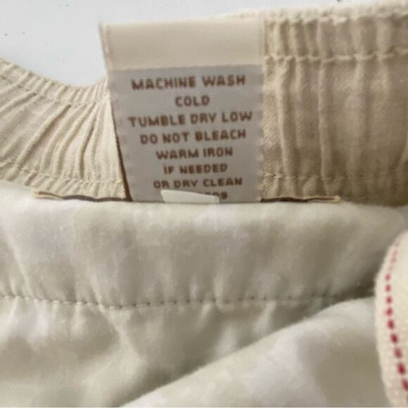 Caribbean Men’s 38 Linen Cargo Trousers Cream Relaxed Vacation Resort Cruise - Picture 5 of 14